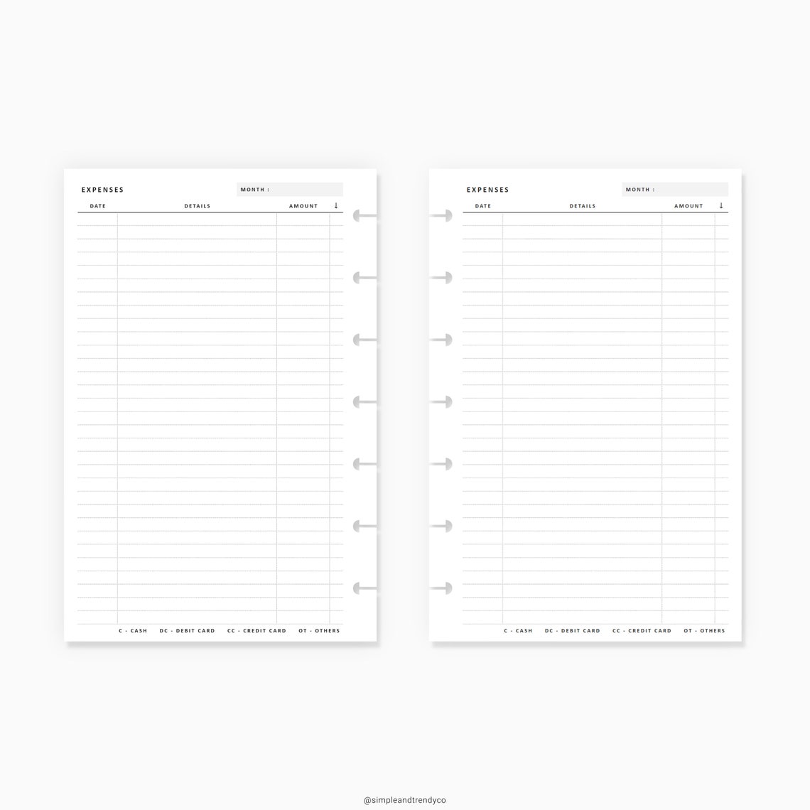 Expense Tracker Happy Planner Mini Printable Personal | Etsy