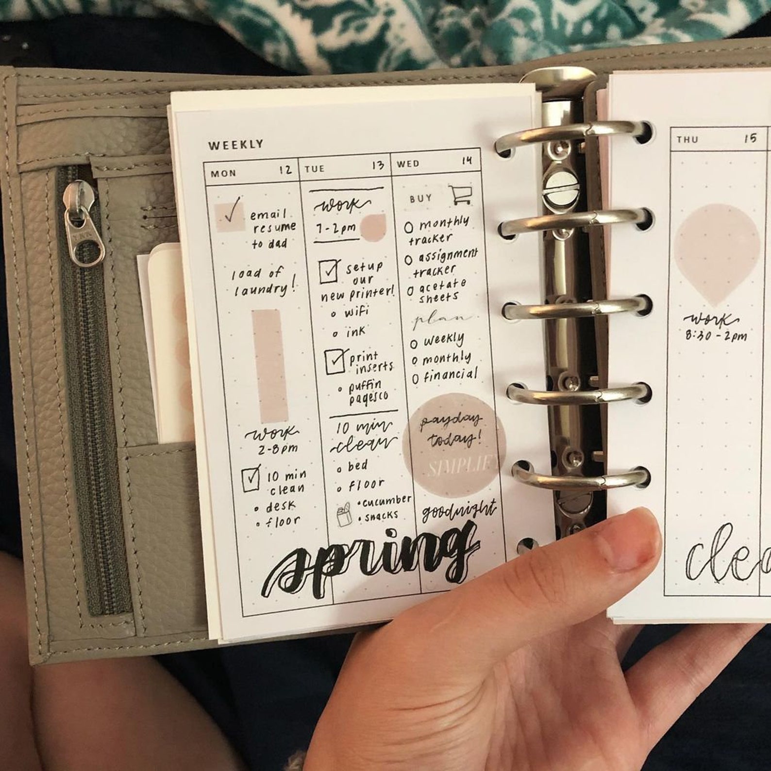 Vertical Weekly Planner Pocket Size Weekly Agenda WO2P Etsy