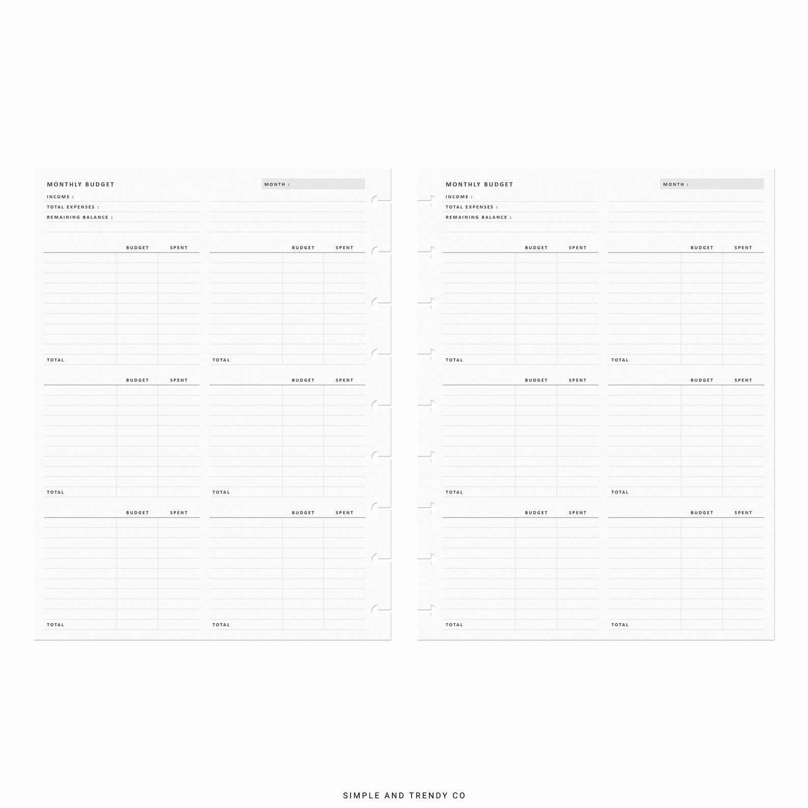 Budget Planner Printable Happy Planner Classic Monthly Budget - Etsy