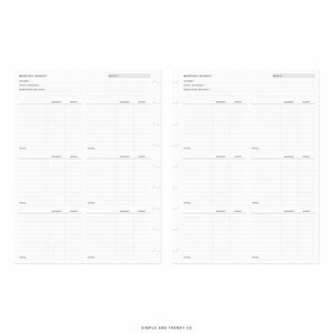 Budget Planner Printable Happy Planner Classic, Monthly Budget Template ...