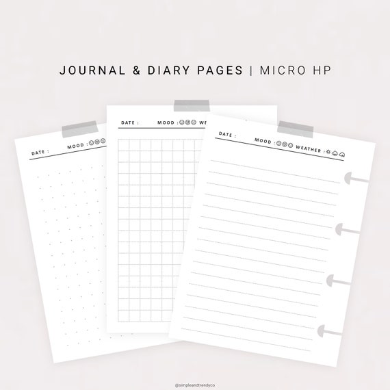 Diary Pages Template from i.etsystatic.com