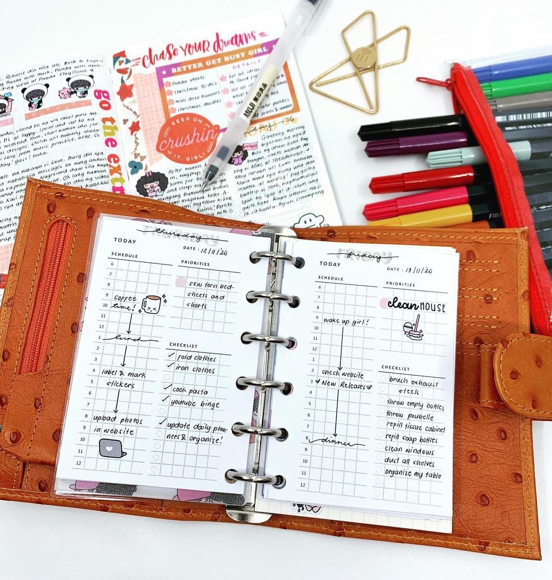 Daily Planner Printable Pocket Size Daily Planners and Etsy