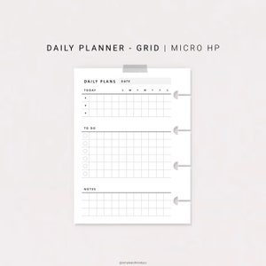 Daily Planner Printable Micro Happy Planner Daily Organizer | Etsy
