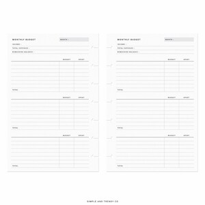 Budget Planner Printable Happy Planner Mini, Monthly Budget Template ...
