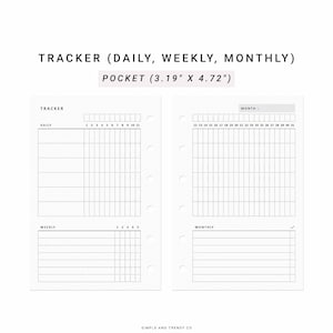Cleaning Schedule Pocket size, Cleaning List Printable Planner, Daily Weekly Monthly House Cleaning Tracker Checklist Template