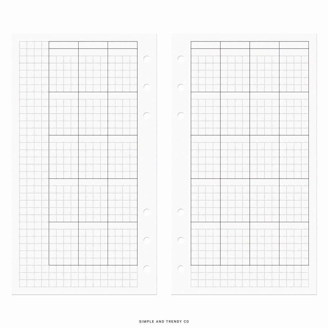 Hobonichi Monthly Planner Template Personal Planner Inserts - Etsy