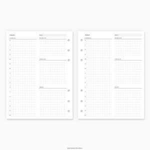 Daily Planner Printable B6 Inserts Daily Planners Half Hour | Etsy
