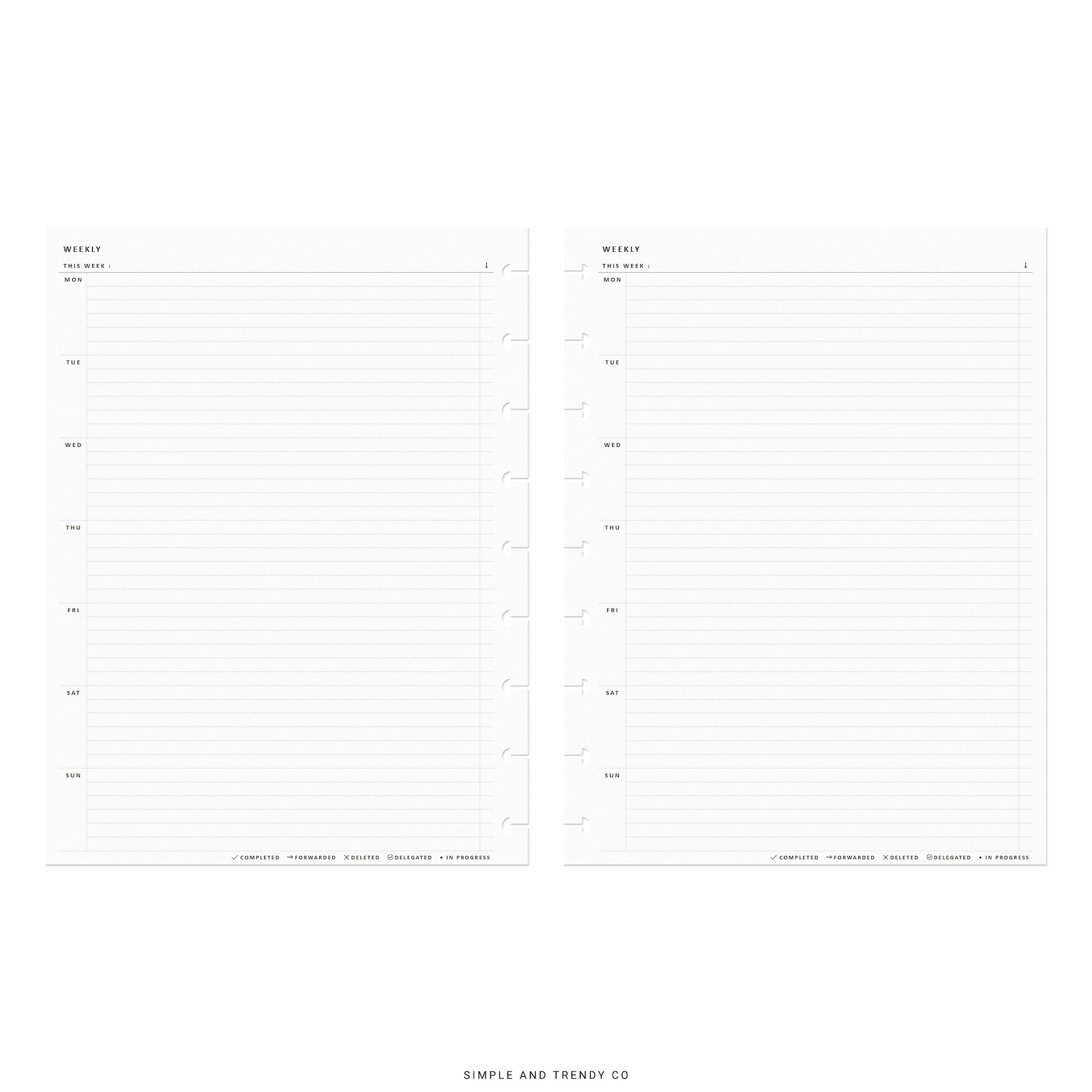 Weekly Planner Printable Happy Planner Classic, Weekly Agenda Weekly ...