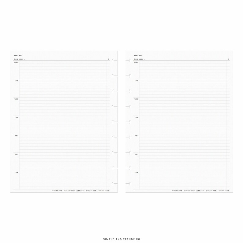 Weekly Planner Printable Happy Planner Classic Weekly Agenda - Etsy