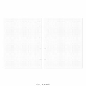 Dot Grid Lined Paper Happy Planner Classic Printable Writing - Etsy