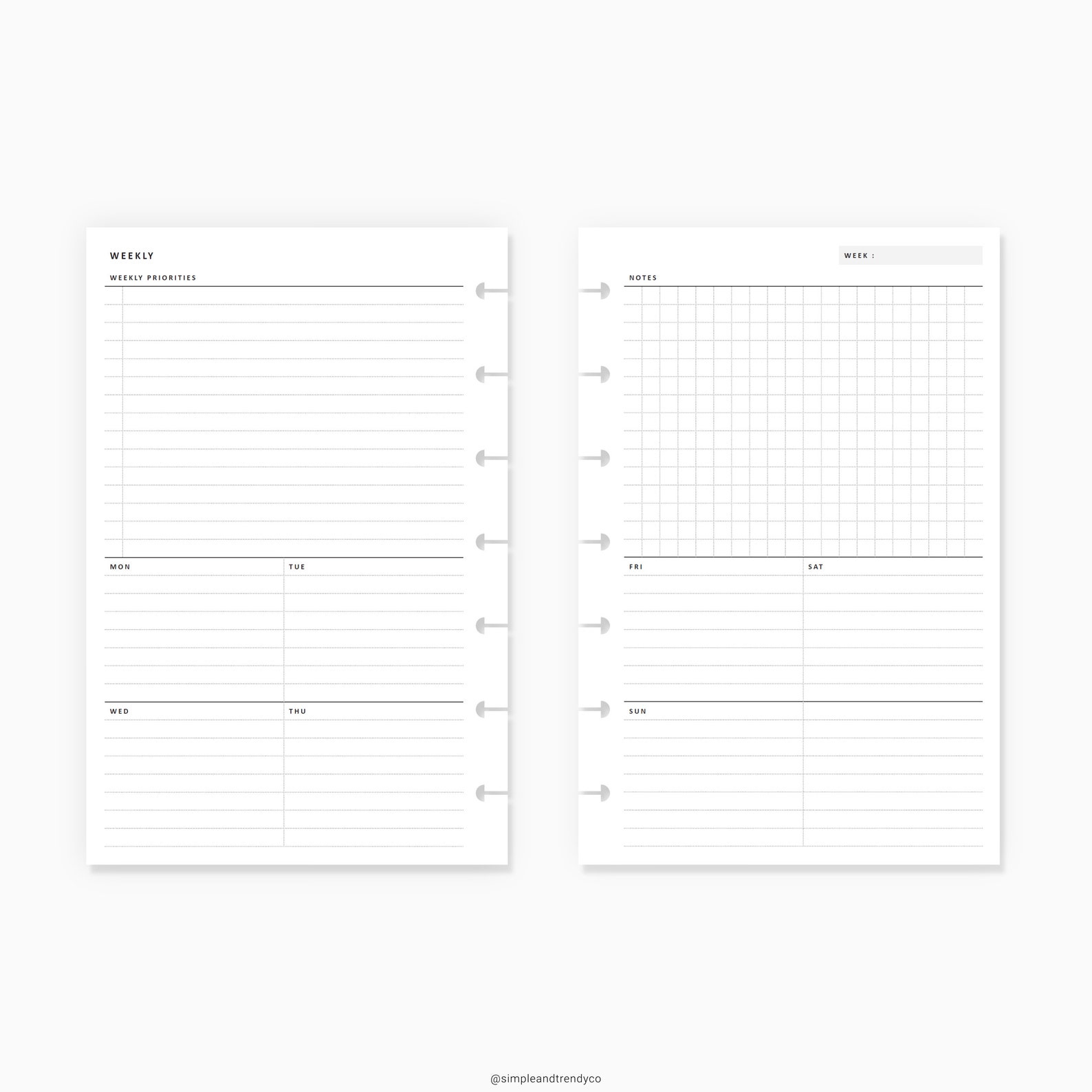 Weekly Planner Happy Planner Mini Weekly Agenda WO2P Etsy