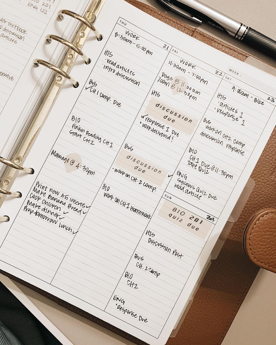 Inserimenti a5 planner verticali Agenda settimanale WO2P Etsy