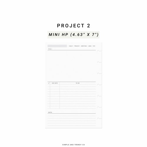 Project Planner Happy Planner Mini Printable Daily Planner - Etsy