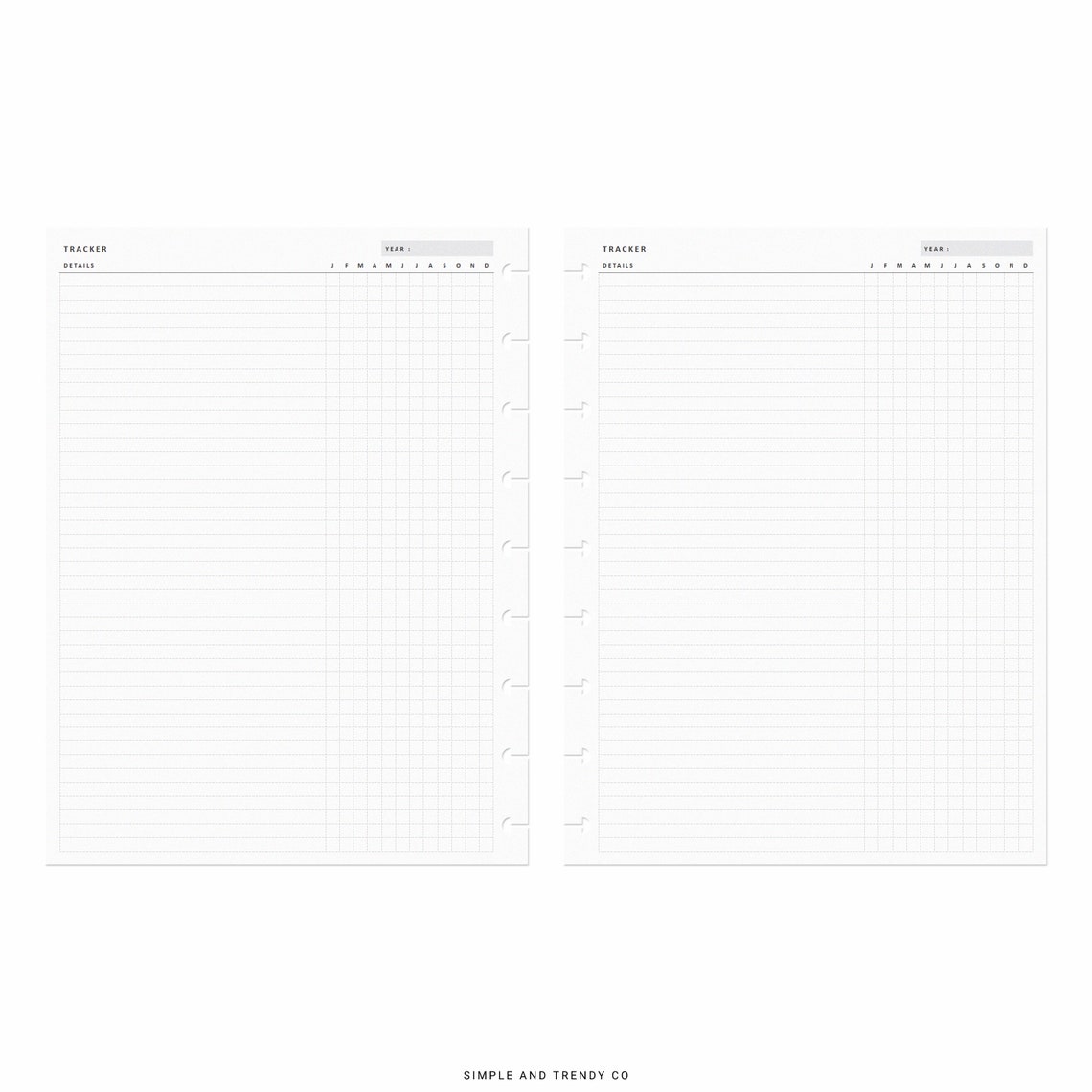 Monthly Tracker Printable Happy Planner Classic Skin Care - Etsy