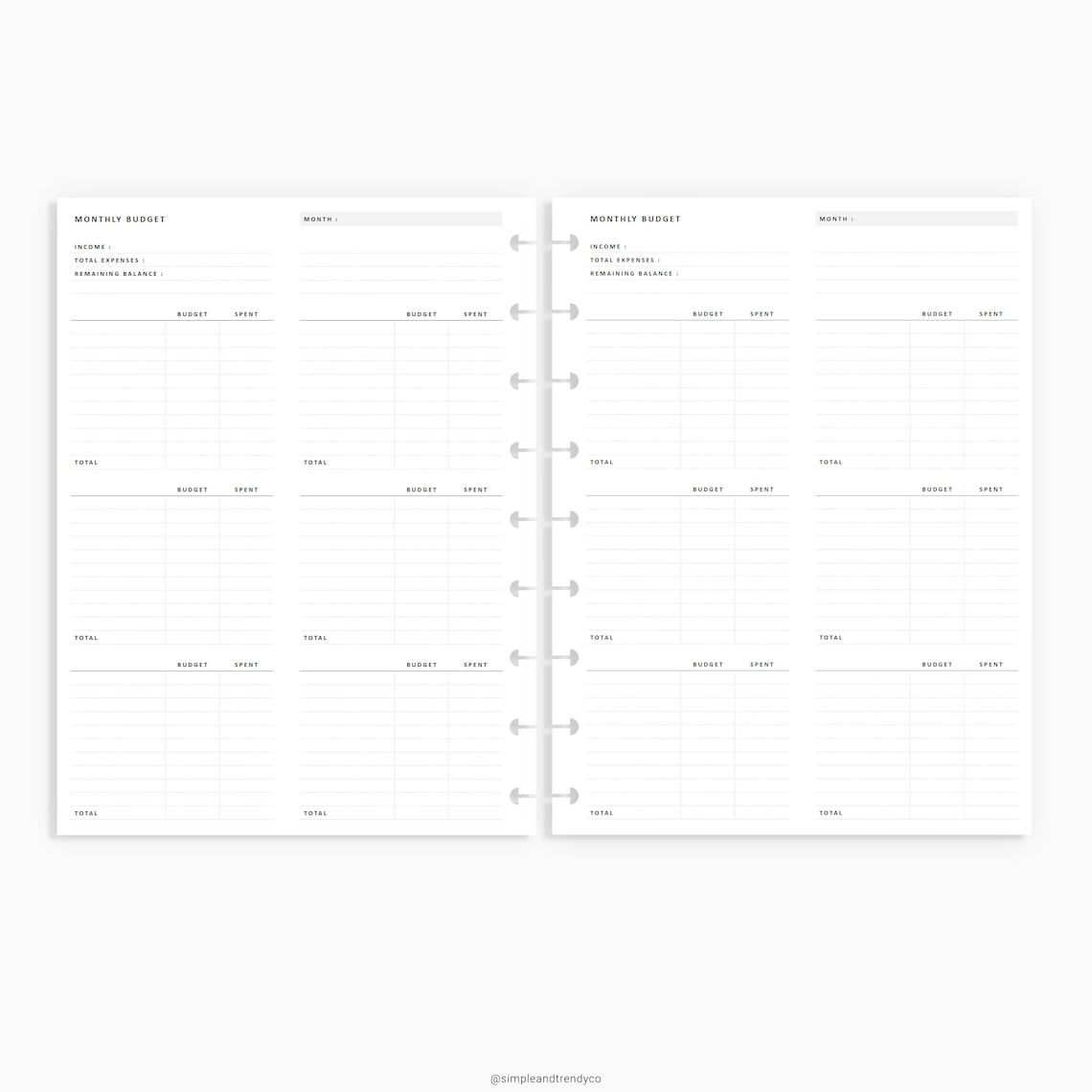Budget Planner Printable Happy Planner Classic Monthly Budget | Etsy