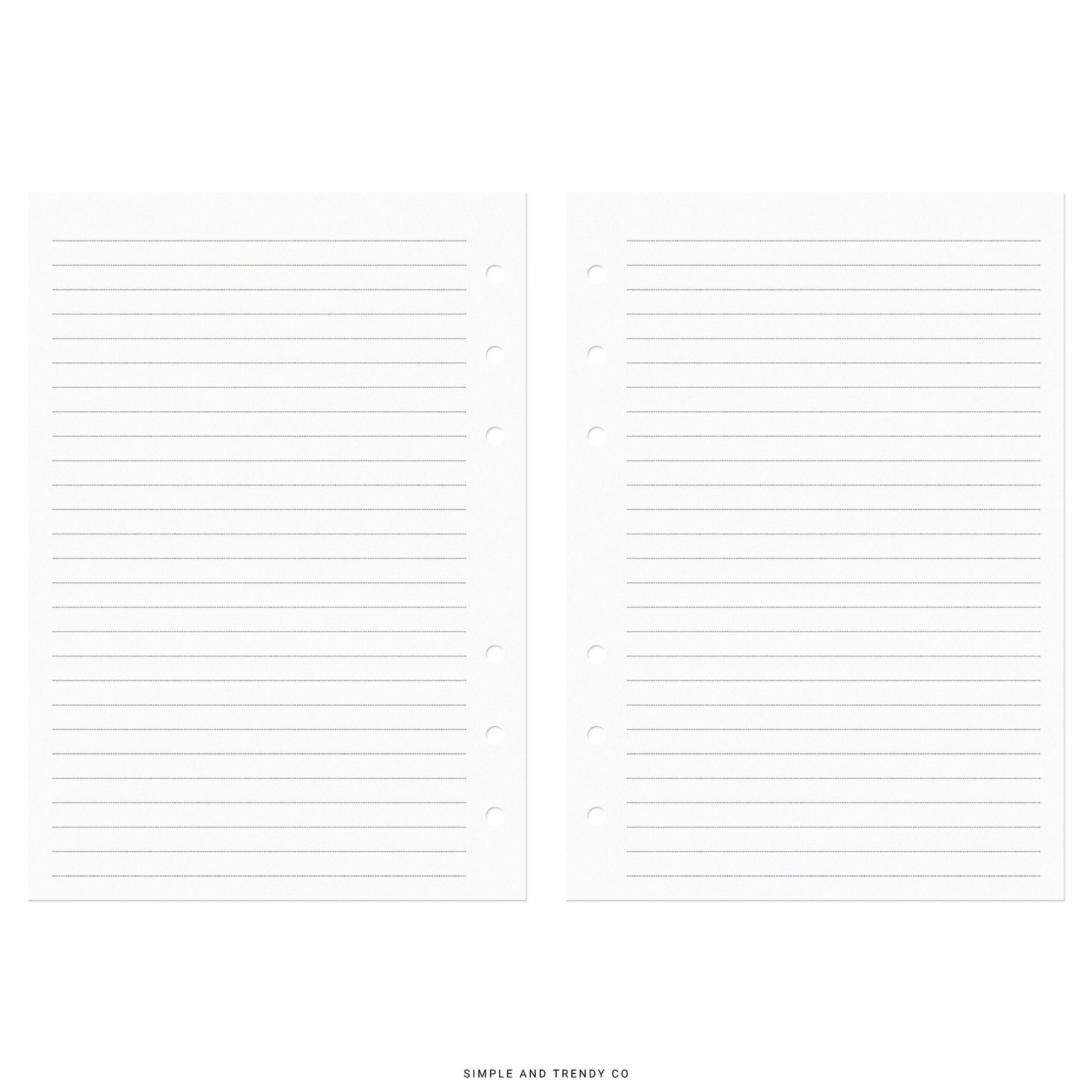 Dot Grid Lined Paper A6 Inserts Printable Writing Paper Blank - Etsy