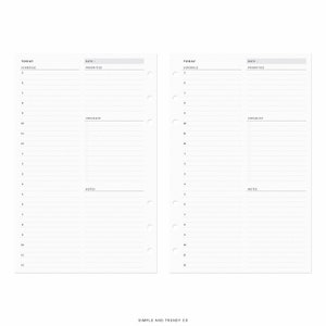 Daily Planner Printable Half Size Half Letter Inserts, Daily Planners ...