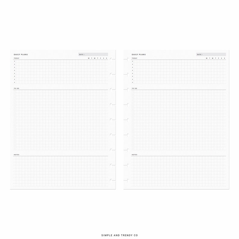 Daily Planner Printable Happy Planner Classic Daily - Etsy