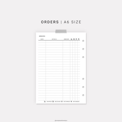 Habit Tracker Printable A6 Inserts Habit Tracking Goal | Etsy