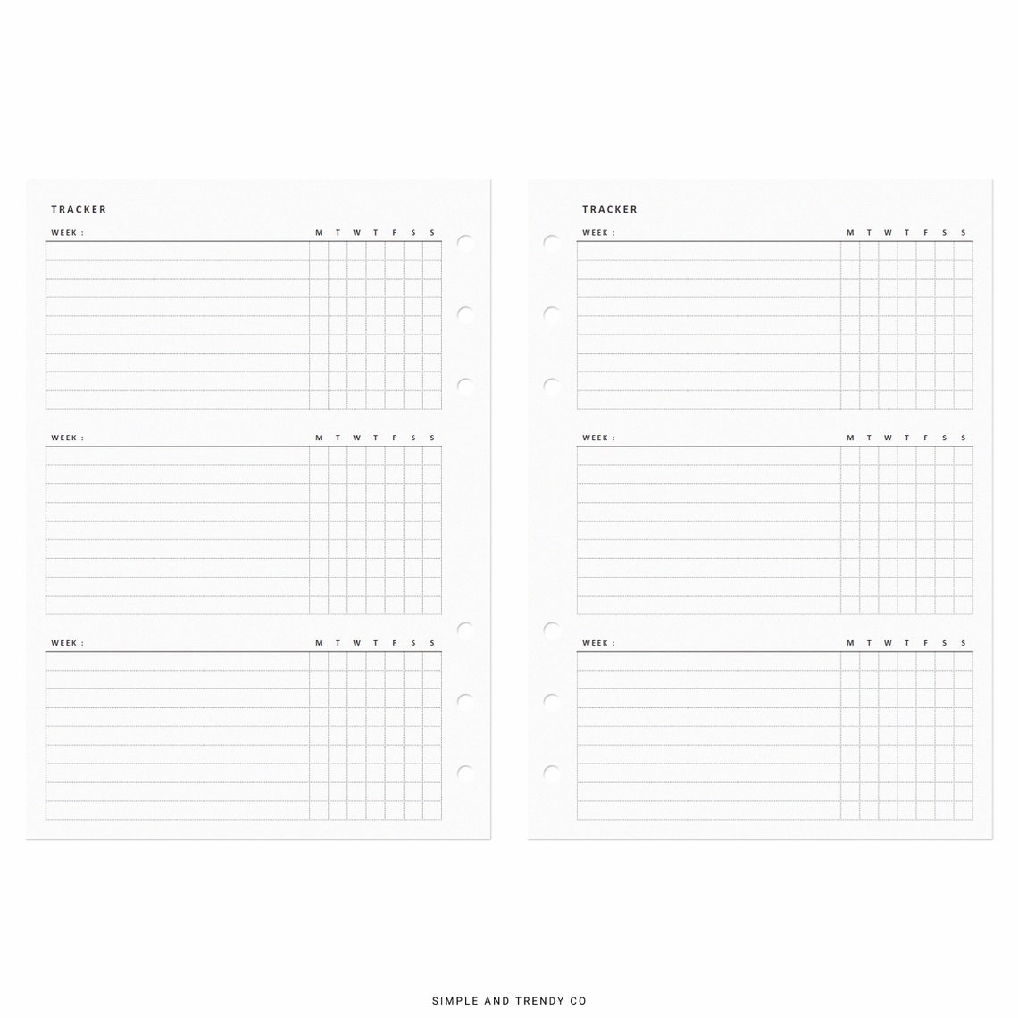 Habit tracker printable personal wide habit tracking goal etsy