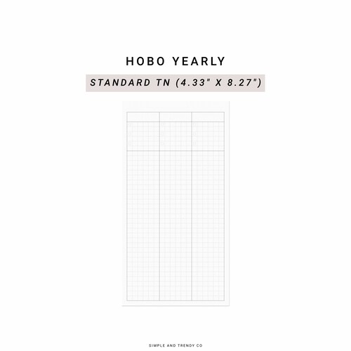 Monthly Planner Printable Minimalist TN Standard Undated - Etsy