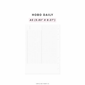 Hobonichi Daily Planner Template A5 Planner Inserts, A5 Daily Printable ...