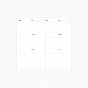 Daily Planner Printable TN Standard Daily Organizers Daily | Etsy