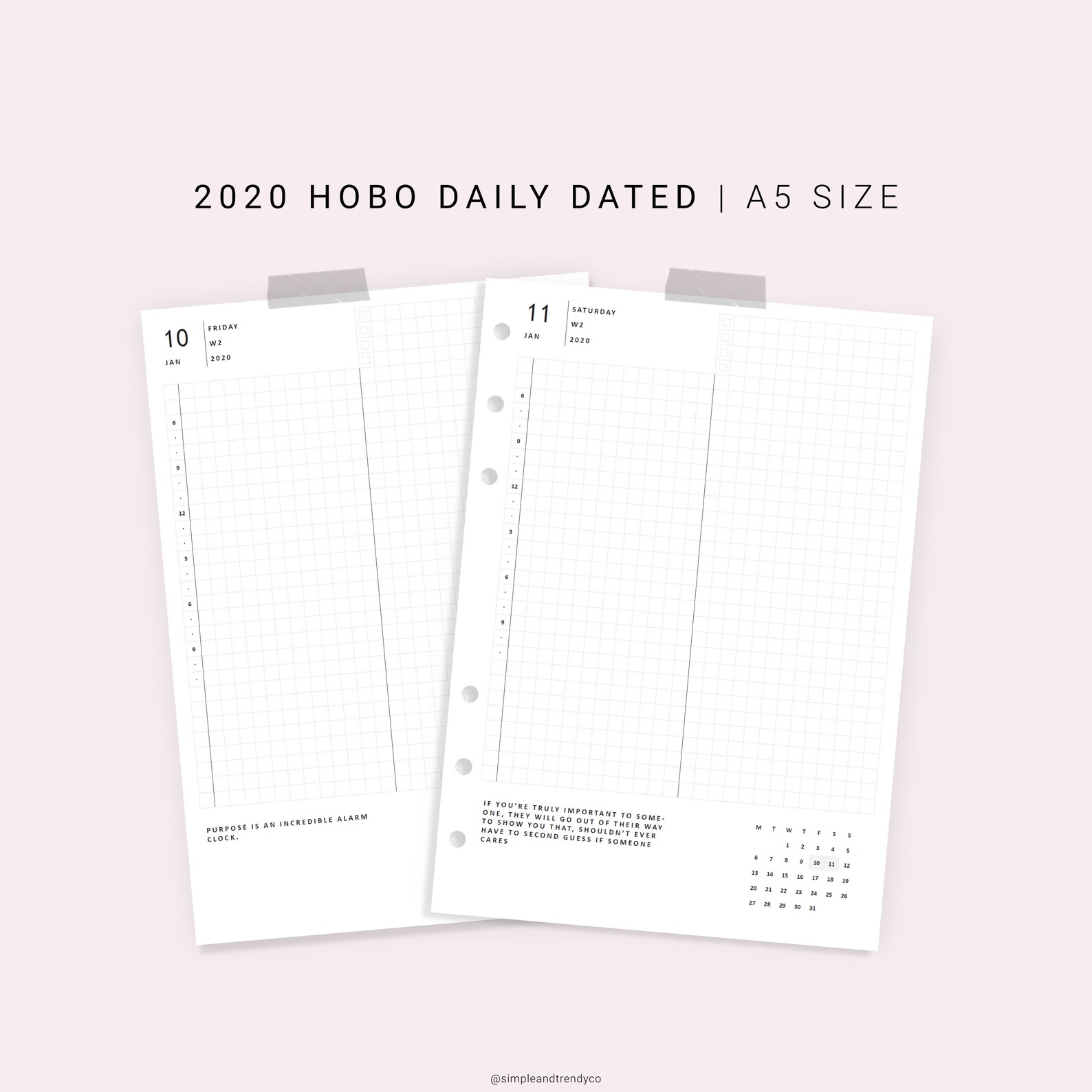 2020 Dated Planner Hobonichi Daily Planner 2020 Day Planner Etsy