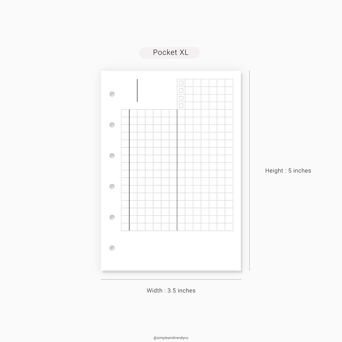 Hobonichi Daily Planner Template Pocket XL Daily Inserts | Etsy