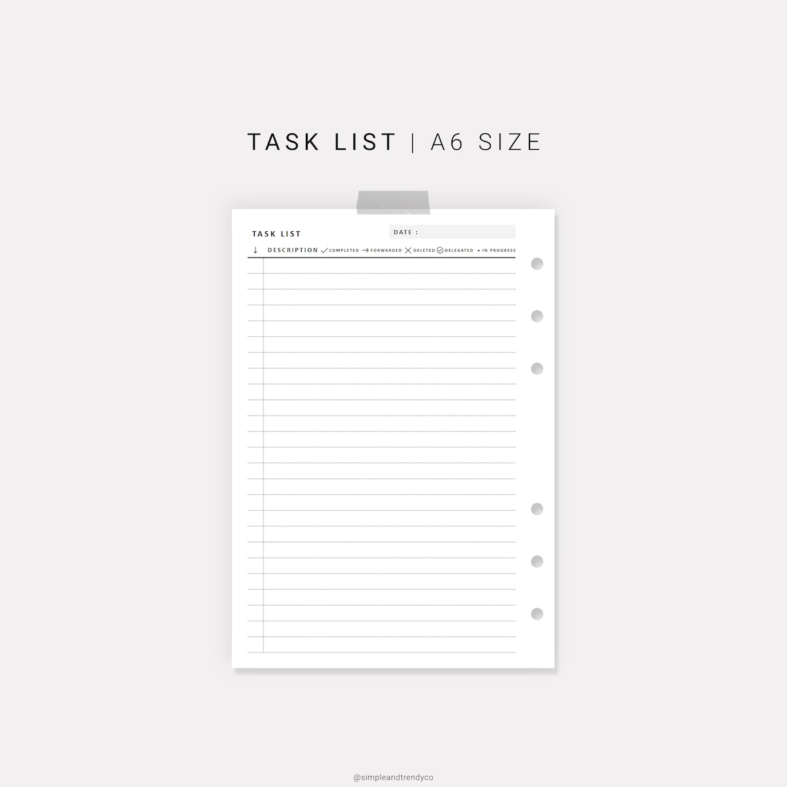 Printable to Do List A6 Inserts Daily to Do List Printable | Etsy