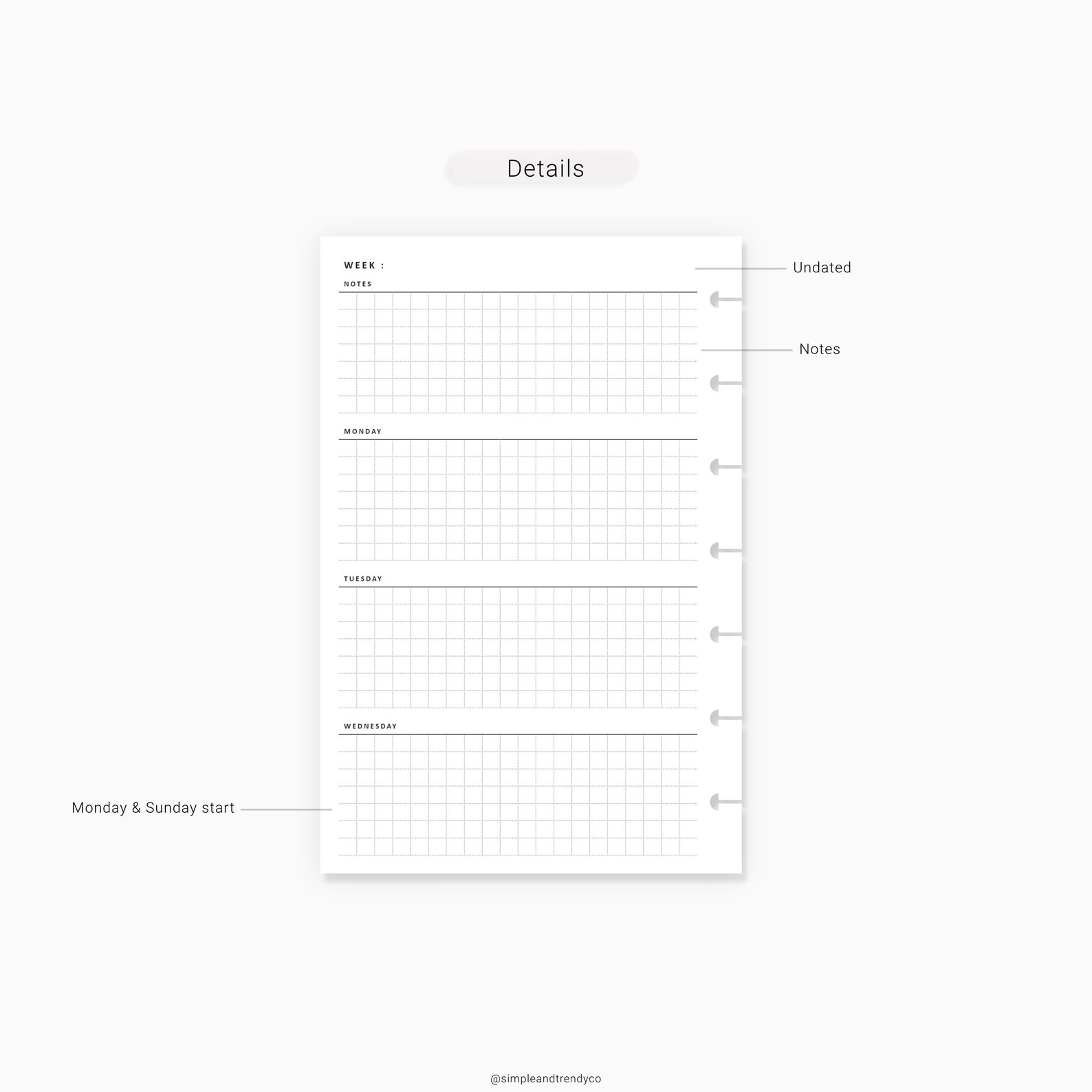 Weekly Planner Printable Happy Planner Mini Weekly Schedule Etsy