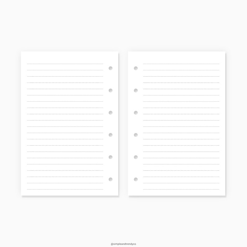 dot grid lined paper pocket size printable writing paper etsy