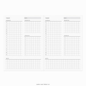 Daily Planner Printable A6 TN, Daily Planners and Organizers, Daily ...