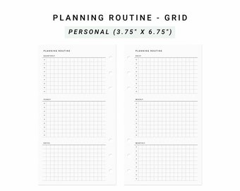 Planning Routine Printable Personal Planner Inserts