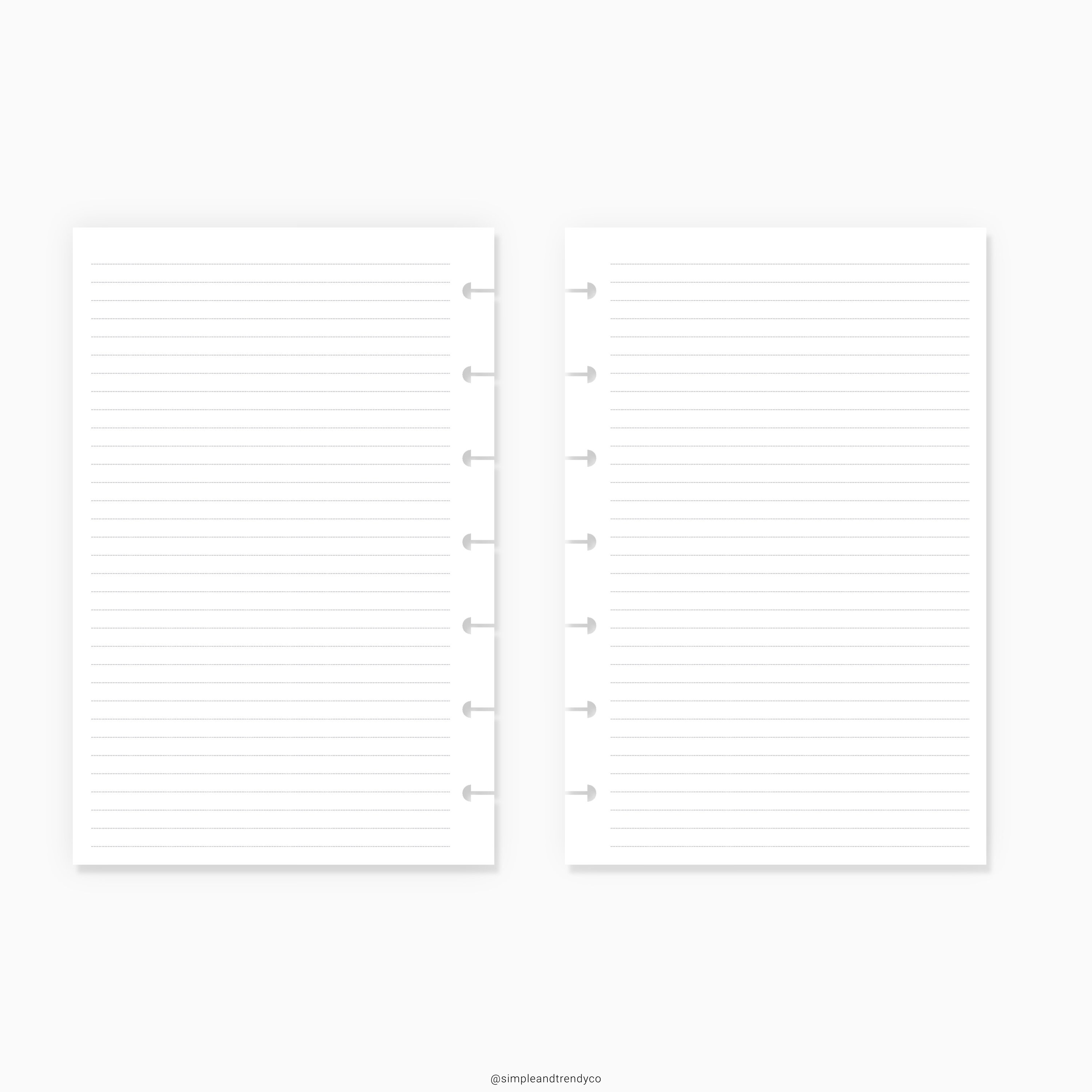 Dot Grid Lined Paper Happy Planner Mini Printable Writing Etsy