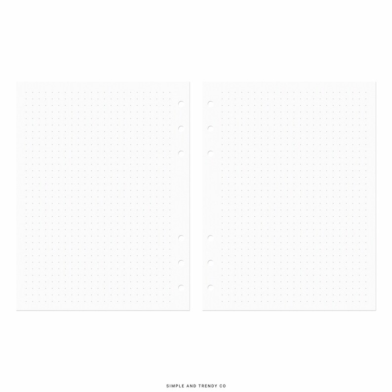 B6 Rings Dot Grid Lined Paper B6 Inserts B6 Size Printable - Etsy