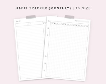 Monthly Tracker Printable A5 Planner Inserts Skin Care | Etsy