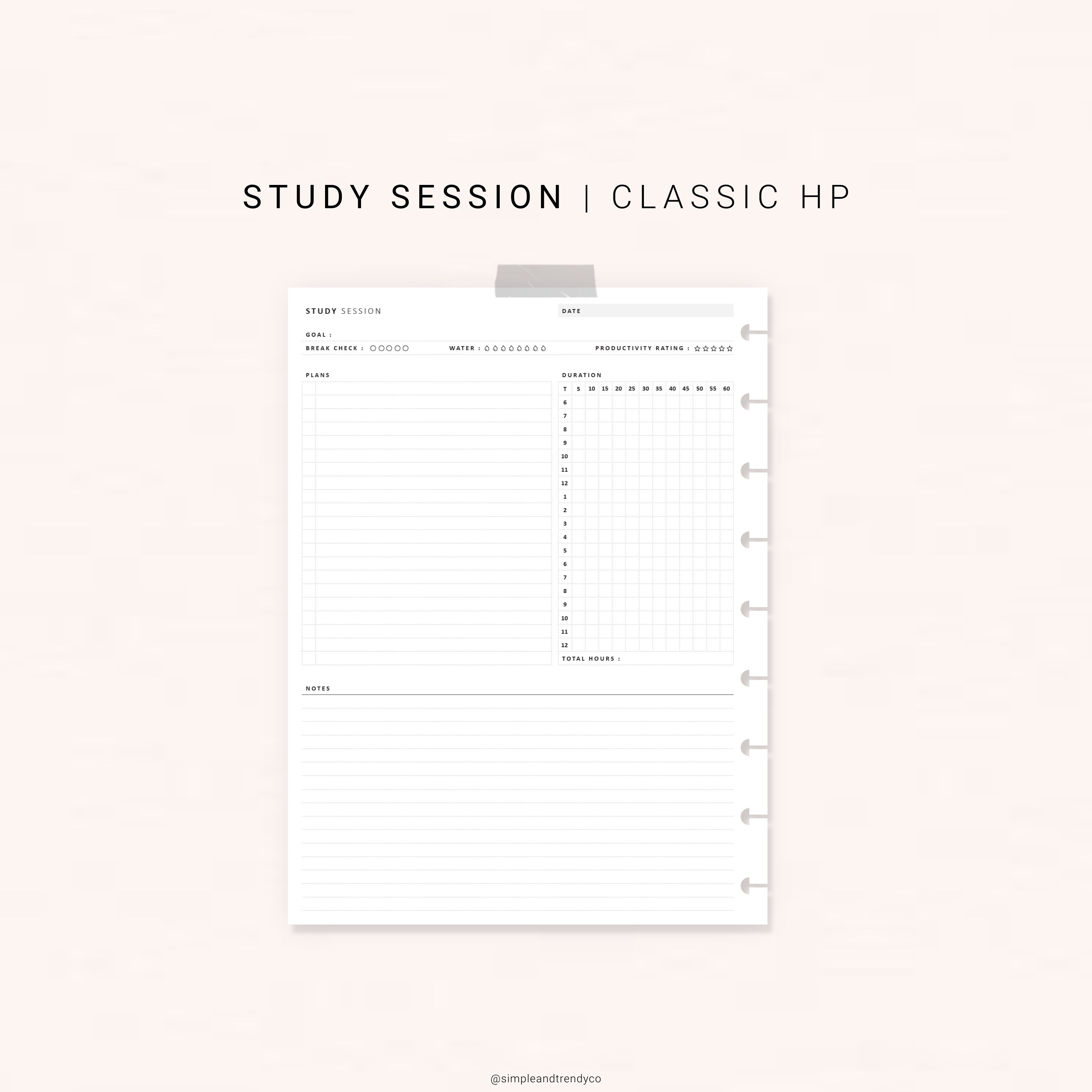 Student planner study planner printable academic planner college school ...