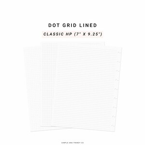 Dot Grid Lined Paper A6 Inserts Printable Writing Paper Blank 