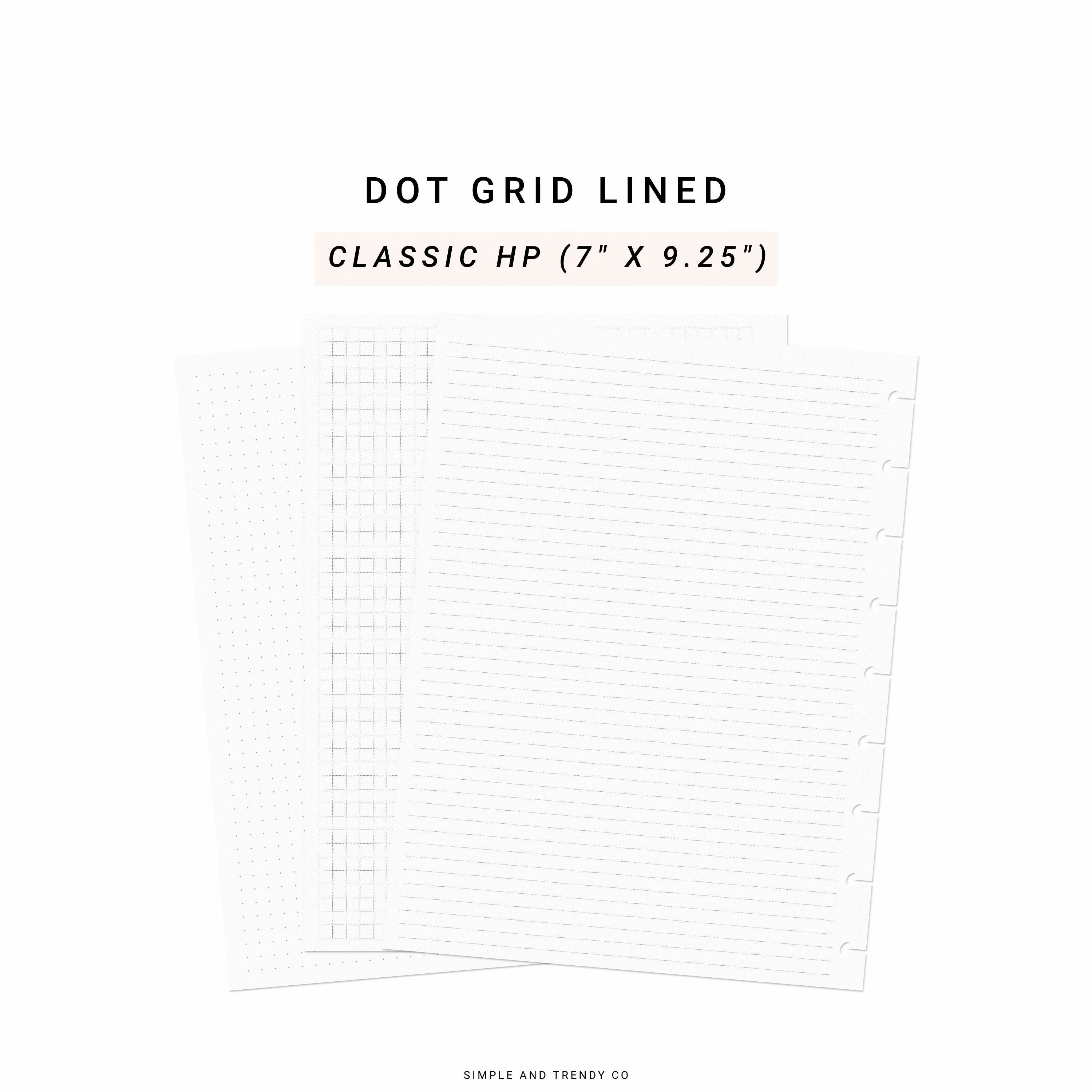 Dot Grid Lined Paper Happy Planner Classic Printable Writing - Etsy