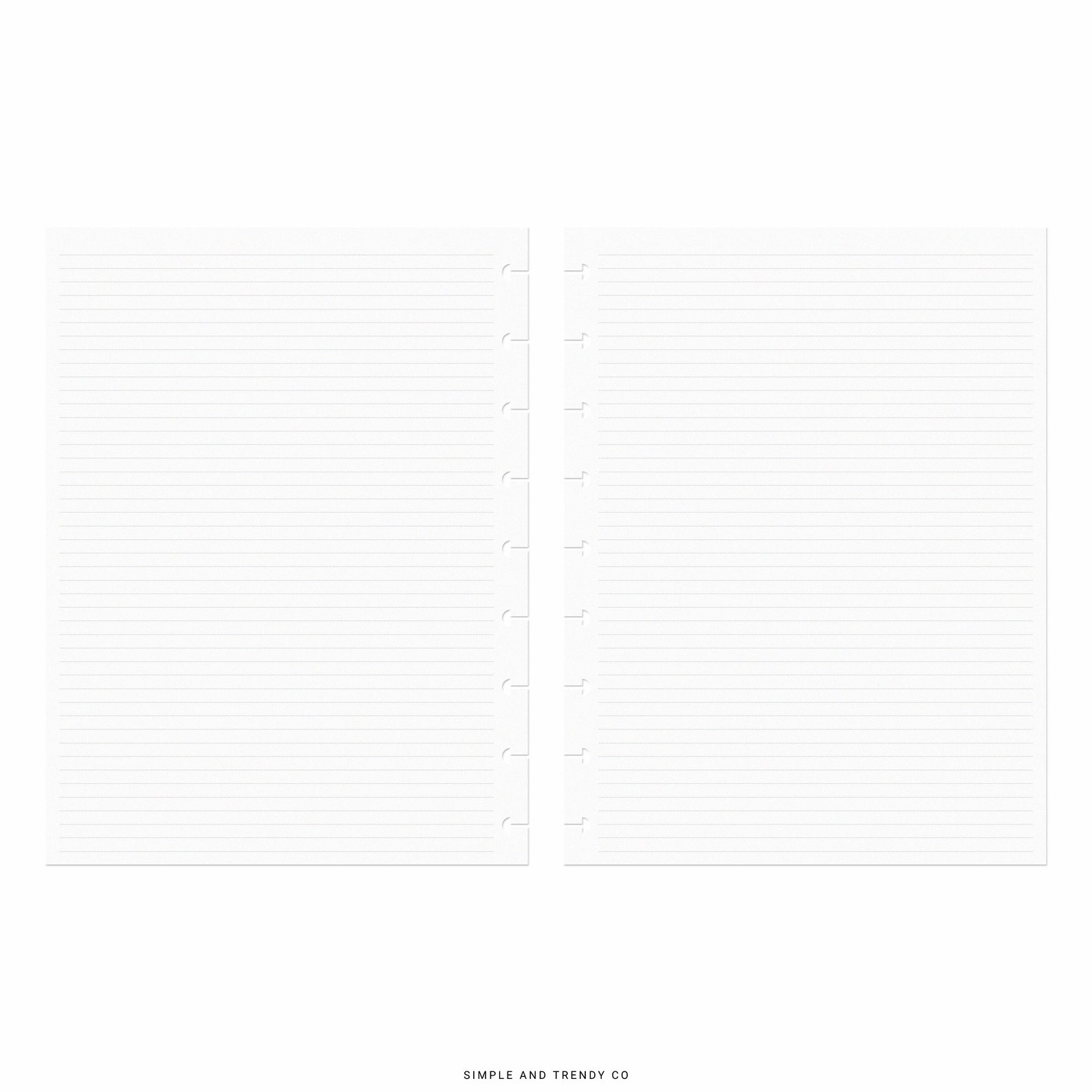 Dot Grid Lined Paper Happy Planner Classic Printable Writing Etsy