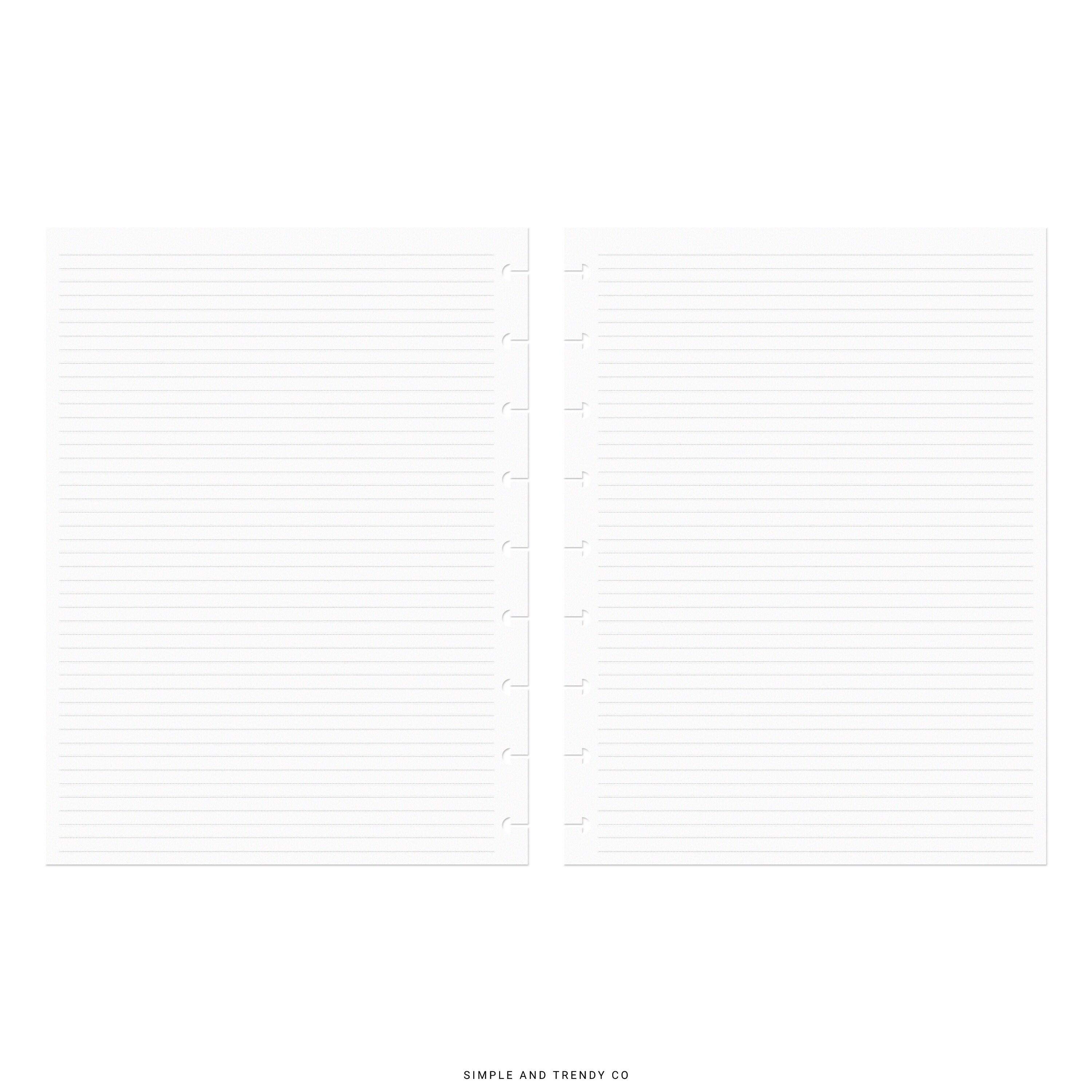 Dot Grid Lined Paper Happy Planner Classic Printable Writing - Etsy