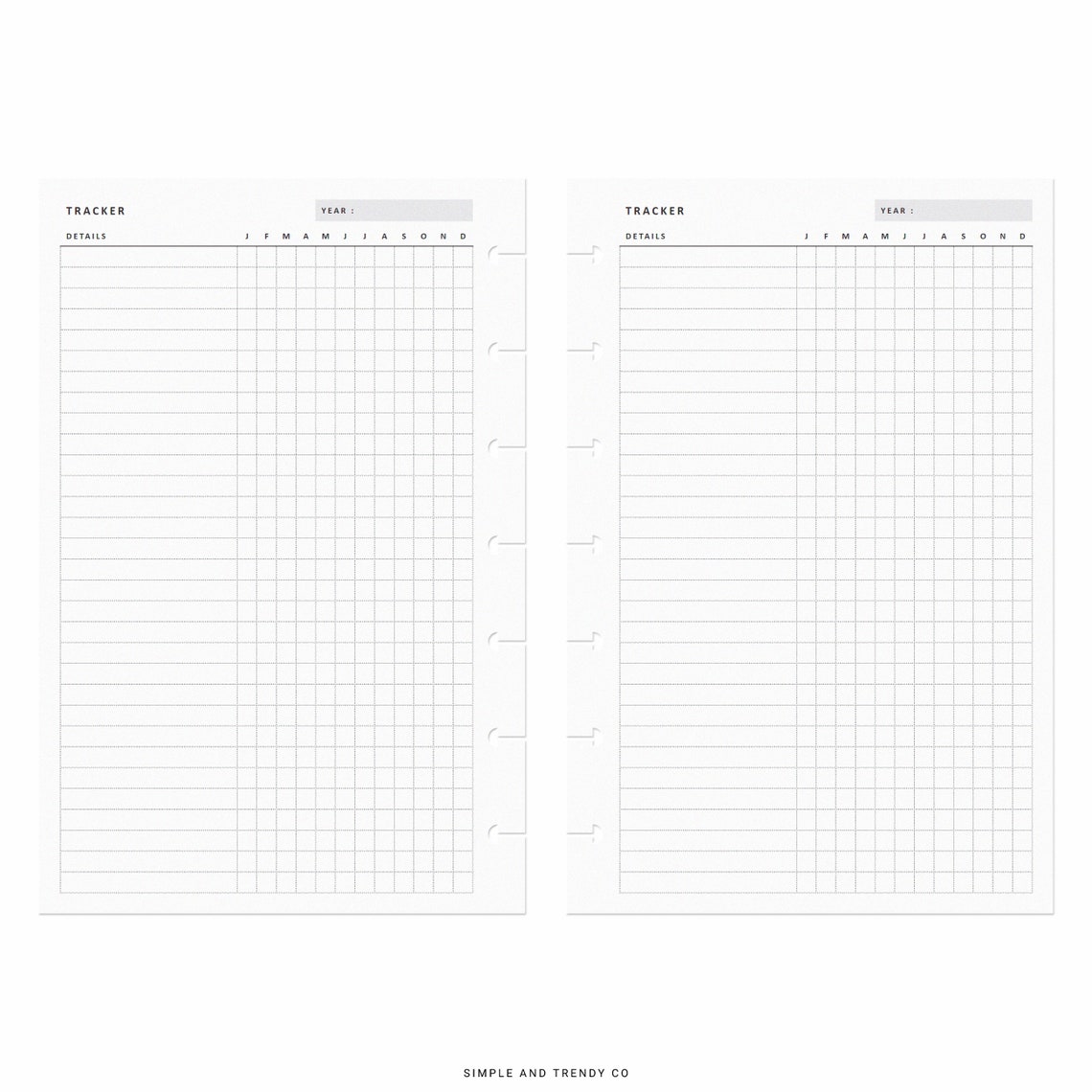 Monthly Tracker Printable Happy Planner Mini Skin Care - Etsy