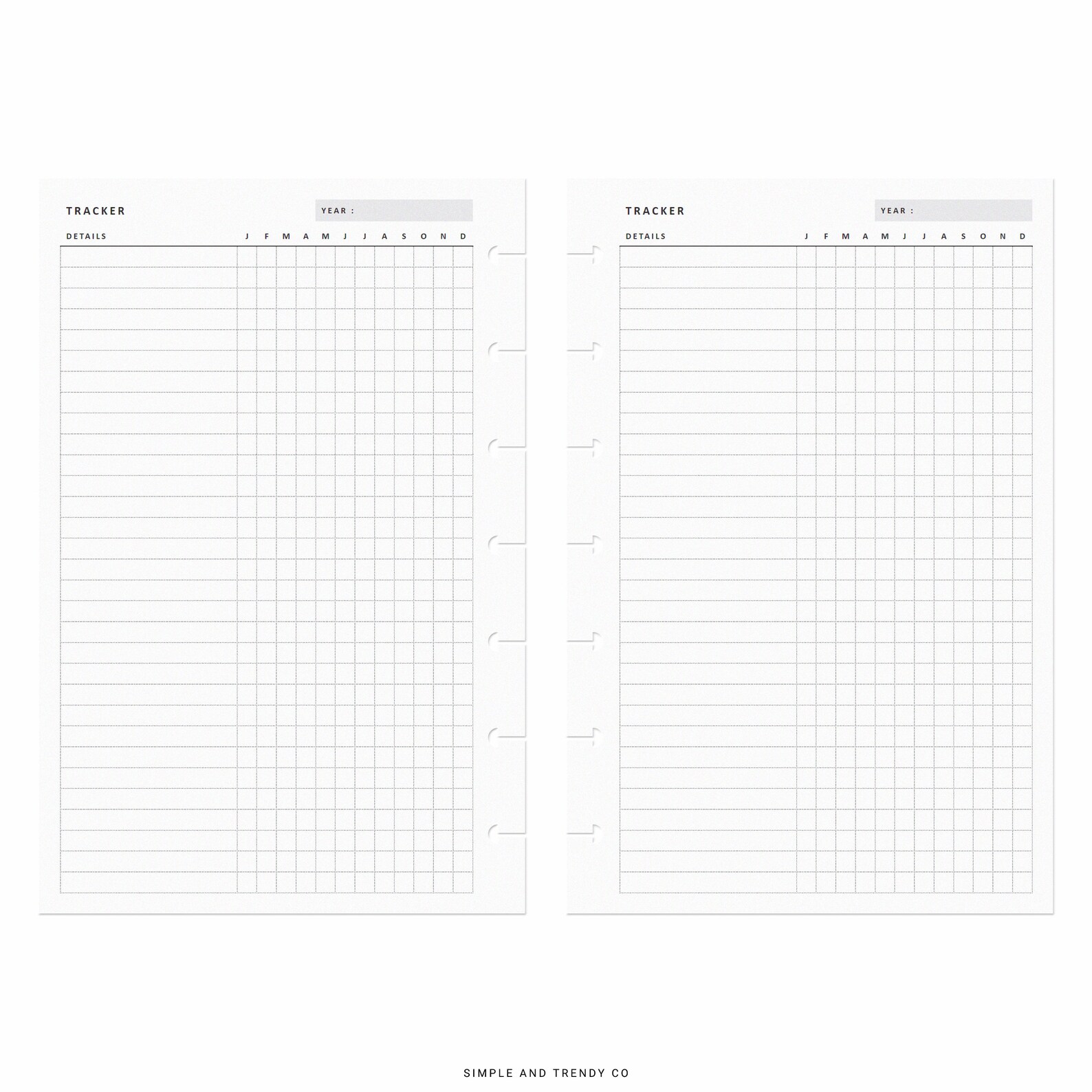 Monthly Tracker Printable Happy Planner Mini Skin Care - Etsy