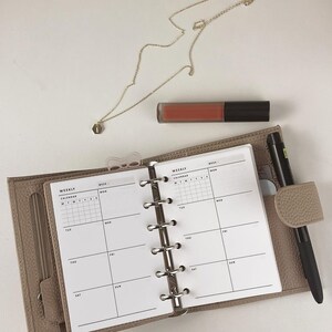 Week on One Page Printable Pocket Size, Weekly 1 Page Vertical Weekly ...