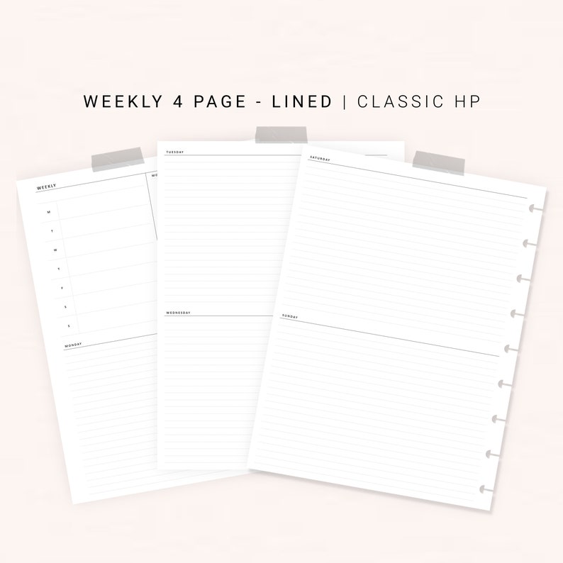 Undated Weekly Planner Printable Happy Planner Classic Weekly | Etsy