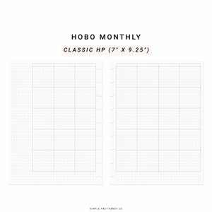 Hobonichi Monthly Planner Template Happy Planner Classic, Undated ...