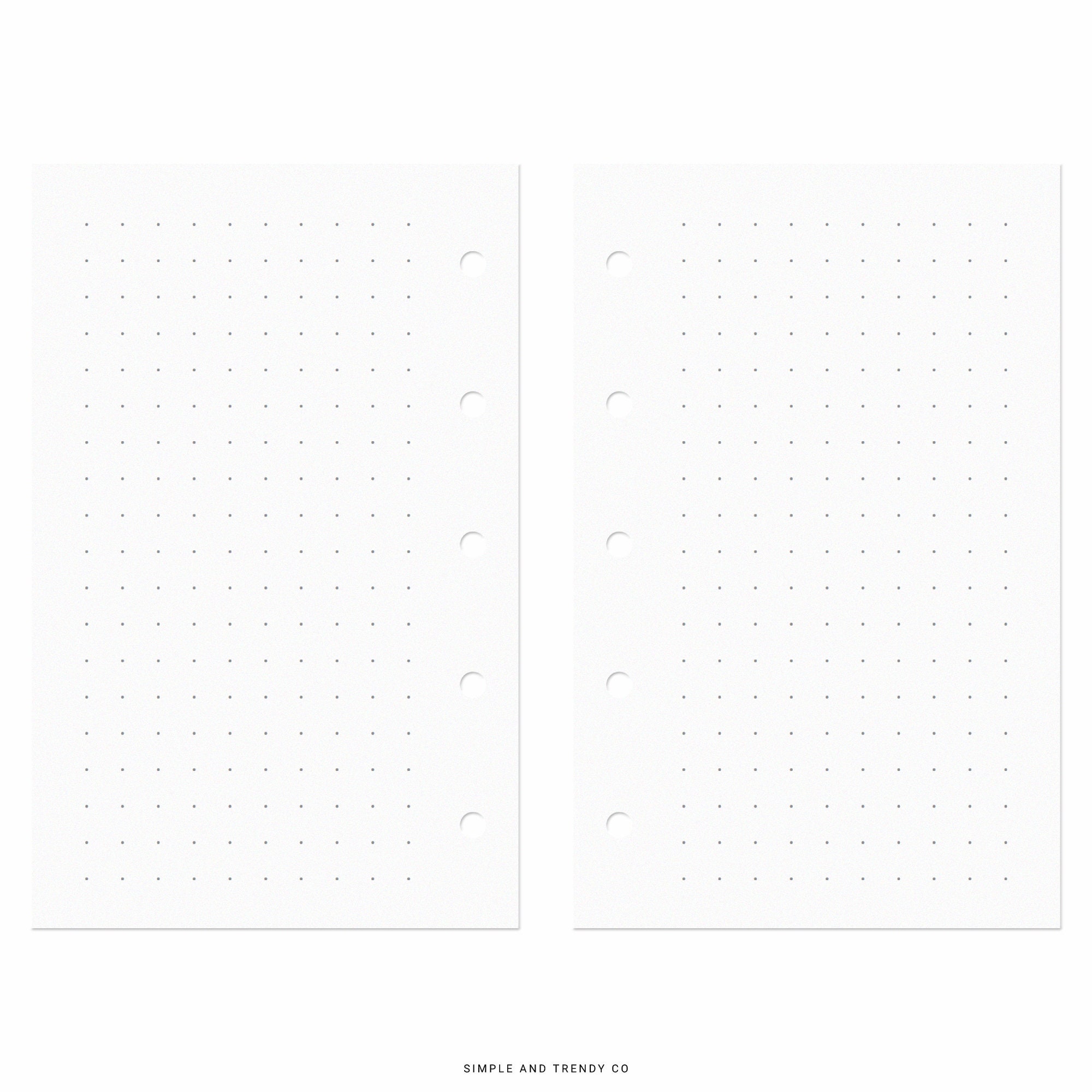 Dot Grid Lined Paper Mini Size Filofax Mini Printable - Etsy