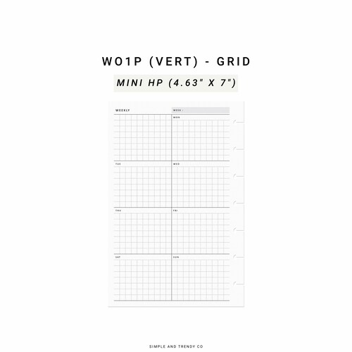 Week on One Page Printable Happy Planner Mini Weekly 1 Page - Etsy