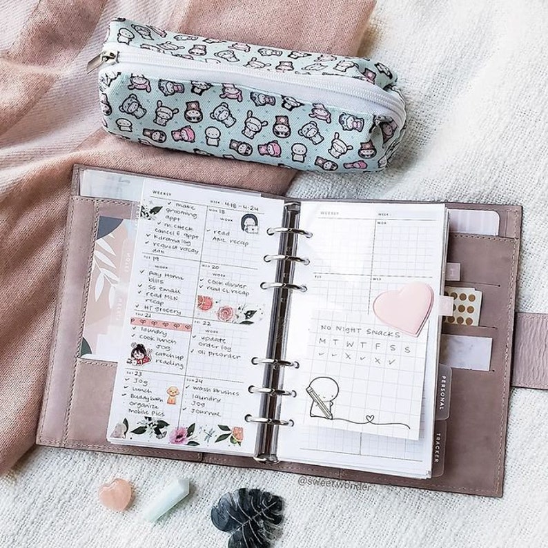 Week on One Page Printable Personal Planner Inserts Weekly 1 - Etsy